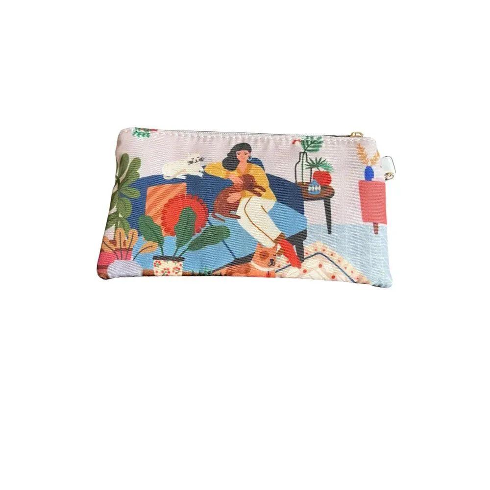 Diesel & Dutch Stay at Home Nylon zipper Wallet Indie Coin Pouch Pets Dog